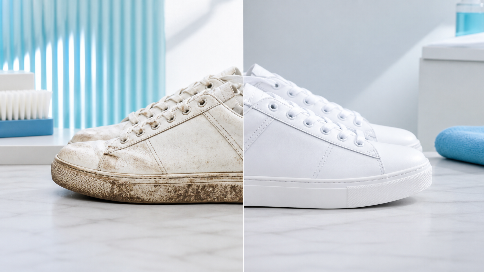 Before after hasil laundry sepatu